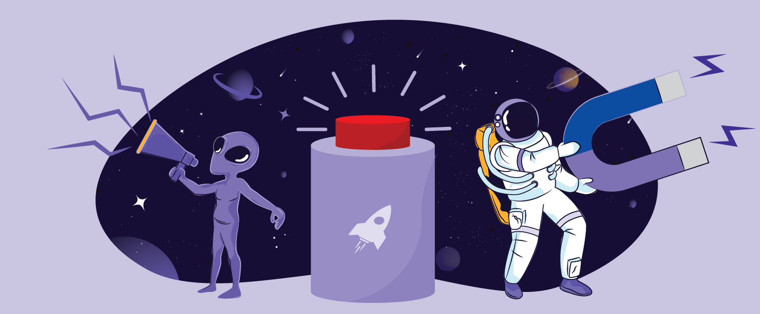 illustration of the blog post: The Galactic Fed Guide to High-Converting Calls to Action